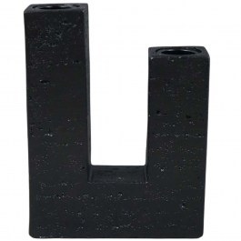 Κηροπήγιο Flux 034626 12x4x16cm Black BLACK