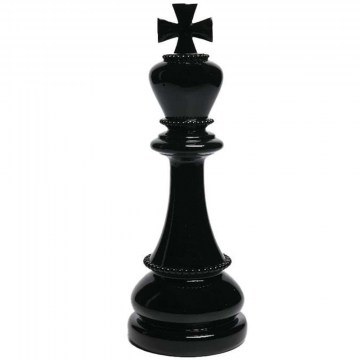Decorative Chess Pawn Ebon 034695 10,7x10,5x30,3cm Black