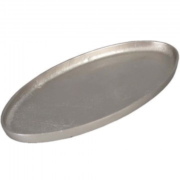 Διακοσμητικός Δίσκος Nedd 023972 39x19x2cm Silver