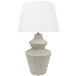 Φωτιστικό Επιτραπέζιο Elysia 034591 35x35x58cm Ε27 40W Grey-White WHITE-GREY