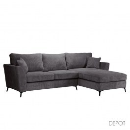 Γωνιακός Καναπές Boel 71-0123 Με Δεξιά Γωνία 280x170x92cm Grey GREY