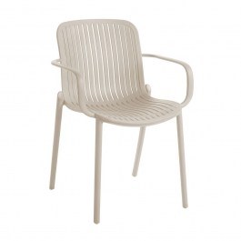 Garden Armchair Brio 53-0004 58x56.5x81cm Off White OFF WHITE