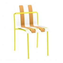 Garden Chair Kiosk 53-0044 57x40.5x82cm White-Orange WHITE-ORANGE