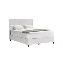 Bed Brick 09-2153 With Storage Space 215x165x121cm (For Mattress 160x200cm) Off White