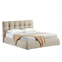 Κρεβάτι Chocolat 40-0039 223x185x108 (Για Στρώμα 160x200cm) Beige