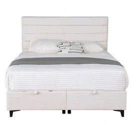 Bed Utopia 40-0055 With Storage Space & Mattress 207x160x115cm White Smooth OFF WHITE