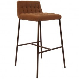 Σκαμπό Μπαρ Merlo 26-0106 49x50x88cm Caramel Brown BROWN