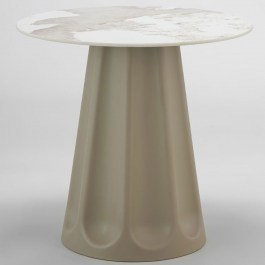 Τραπέζι Vellum 52-0026 Φ80x76,5cm Beige Marble BEIGE