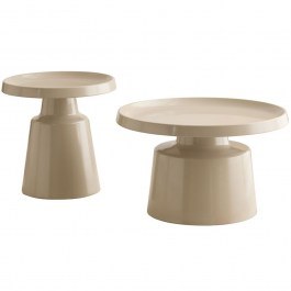 Coffee Tables Mousse (Set 2Pcs) 04-1325 Φ70x42cm/Φ50x50cm Cream CREAM