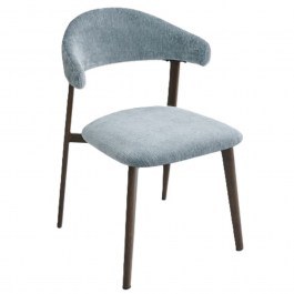 Καρέκλα Coubre 03-1277 60x51x80cm Light Grey Blue-Bitter Brown LIGHT BLUE