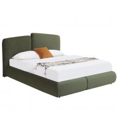 Κρεβάτι Domino 40-0080 189x224x113cm (Για Στρώμα 160x200cm) Olive
