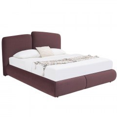 Κρεβάτι Domino 40-0081 189x224x113cm (Για Στρώμα 160x200cm) Plum