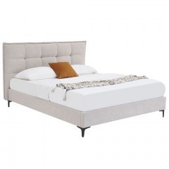 Κρεβάτι Button 40-0082 183x217x113cm (Για Στρώμα 160x200cm) Beige