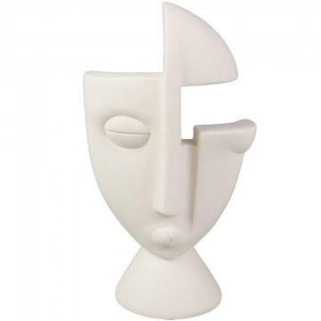 Διακοσμητική Φιγούρα Half Face 033281 15,5x9,5x29cm Off White