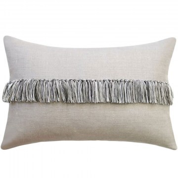 Μαξιλάρι Διακοσμητικό (Με Γέμιση) Tassel 034211 White-Grey