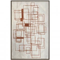 Πίνακας Καμβάς Rota 201-0003 80x4x120cm Terracotta-Grey