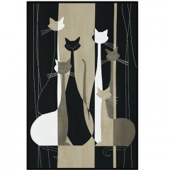 Canvas Painting The Cats 027151 80x5x120cm Multi