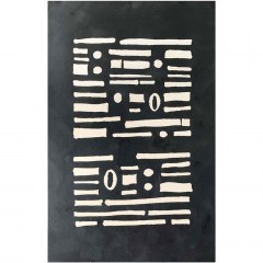 Canvas Painting Imprint Dark 031434 80x4x120cm Black-White