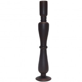 Candlestick Calm 035148 8x8x37cm Dark Brown BROWN