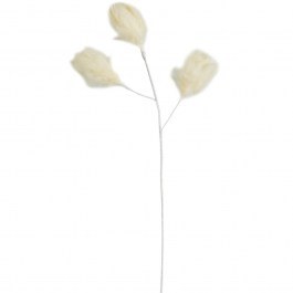 Artificial Branch With Feathers Laurel 027980 54cm Pearl Cream CREAM