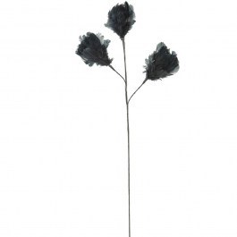 Artificial Branch With Feathers Laurel 027981 54cm Night Black BLACK