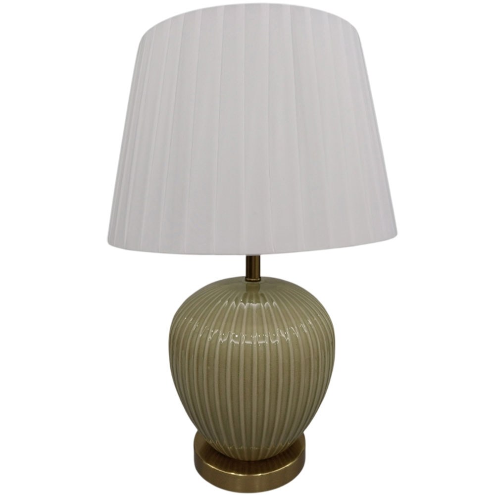 Φωτιστικό Επιτραπέζιο Sera 035318 35x35x52cm E27 60W Olive-White
