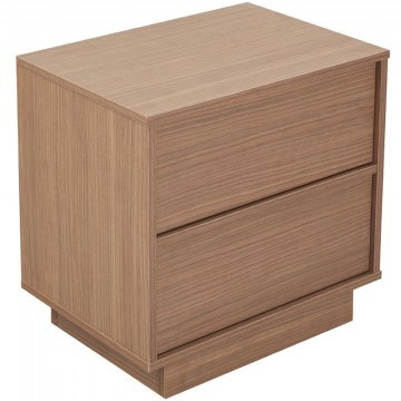 Κομοδίνο Tobac 09-2188 55x39x54cm Dark Walnut-Black
