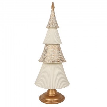 Χριστουγεννιάτικο Δεντράκι Pine 237-0019 15x15x41cm White-Gold