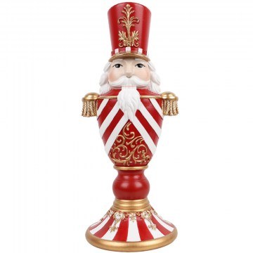 Διακοσμητικός Καρυοθραύστης Cheer 237-0005 13x13x32cm Red-White