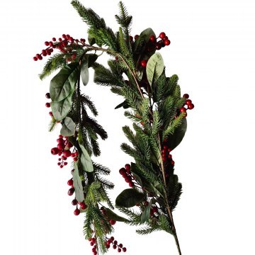 Χριστουγεννιάτικη Γιρλάντα Με Γκι Misstel 035471 150cm Red-Green