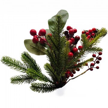 Χριστουγεννιάτικο Στεφάνι Με Γκι Nival 035470 71x71cm Red-Green