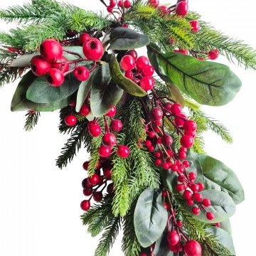 Χριστουγεννιάτικο Κλαδί Με Γκι Hiver 035469 71cm Red-Green