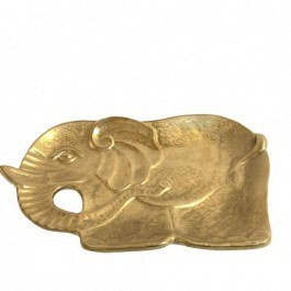 Decorative Tray Elephant 36cm Gold ROD104K3 Espiel GOLD