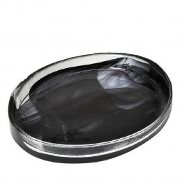 Plate Atlas Oval Alabaster Hor1613K6 21Χ16,5cm Black Espiel BLACK