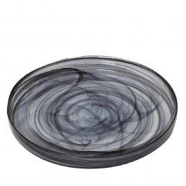 Πιάτο Atlas Στρογγυλό Ρηχό Alabaster Hor1622K6 Φ21cm Black Espiel BLACK
