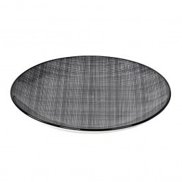 Πιάτο Linea Gray Σετ 6 τμχ Ata102K6 Ρηχό Φ27Cm. Κεραμικό Black Espiel BLACK