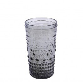 Glass Embossed Water Oxford Set6 550Cc 16Cm. Hoc1009 Gray Espiel Glass GREY