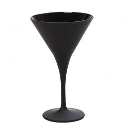 Martini Glass '' Conical '' Mat 250Cc 10 Rab326K6 5Χ17 5Cm Glass Black Espiel BLACK