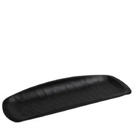 Gondola Plate Orth. Wavy Mlb385K36-6 40,5Χ16,5Cm Melamine Black Mat Espiel BLACK MAT