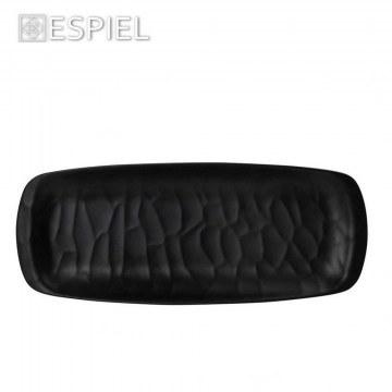 Πιατέλα Γόνδολα Ορθογώνια Wavy Mlb385K36-6 40,5Χ16,5cm Black Mat Espiel