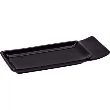 Πιατάκι Πορσελάνινο Ορθογώνιο BEH117K12 21x8,5x2cm Black Espiel