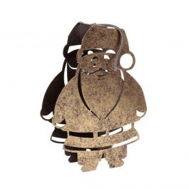 Candlestick For Tealight Santa Claus MRA113K4 27cm Gold Espiel GOLD
