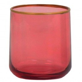 Candlestick For Tealight RAB451K6 8cm Pink-Gold Espiel GOLD-PINK