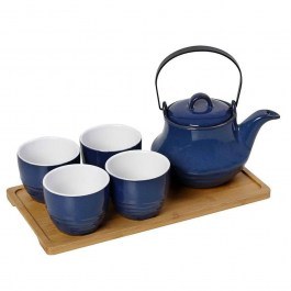 Tea Set 5Τμχ With Mug And Filter Ritual SPI113 600ml 30x17x12cm Blue Espiel BLUE