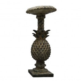 Pineapple Candlestick Design FIG207 10,8x10,8x26cm Green Espiel GREEN