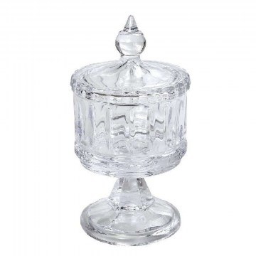 Fountain With Foot And Lid ORT132 8x8x13cm Clear Espiel