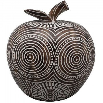 Διακοσμητικό Μήλο FIG228 17cm White-Brown Espiel