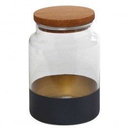 Storage Jar With Lid Alfa RAB644 890ml Φ10x14,5cm Blue-Gold Espiel BLUE-GOLD