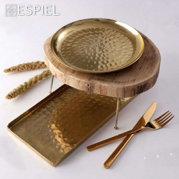 Πλατώ Σερβιρίσματος Pandora Step LAK309K4 31x14cm Gold Espiel