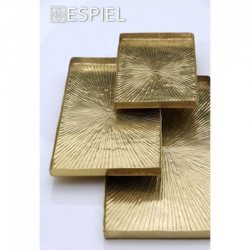 Πλατώ Σερβιρίσματος Pandora Step LAK321K4 31x15cm Gold Espiel